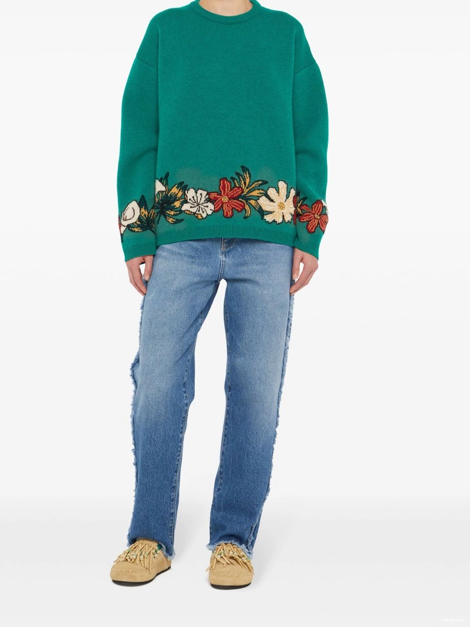 Cheap Alanui floral jumper intarsia-knit Women cashmere 0816